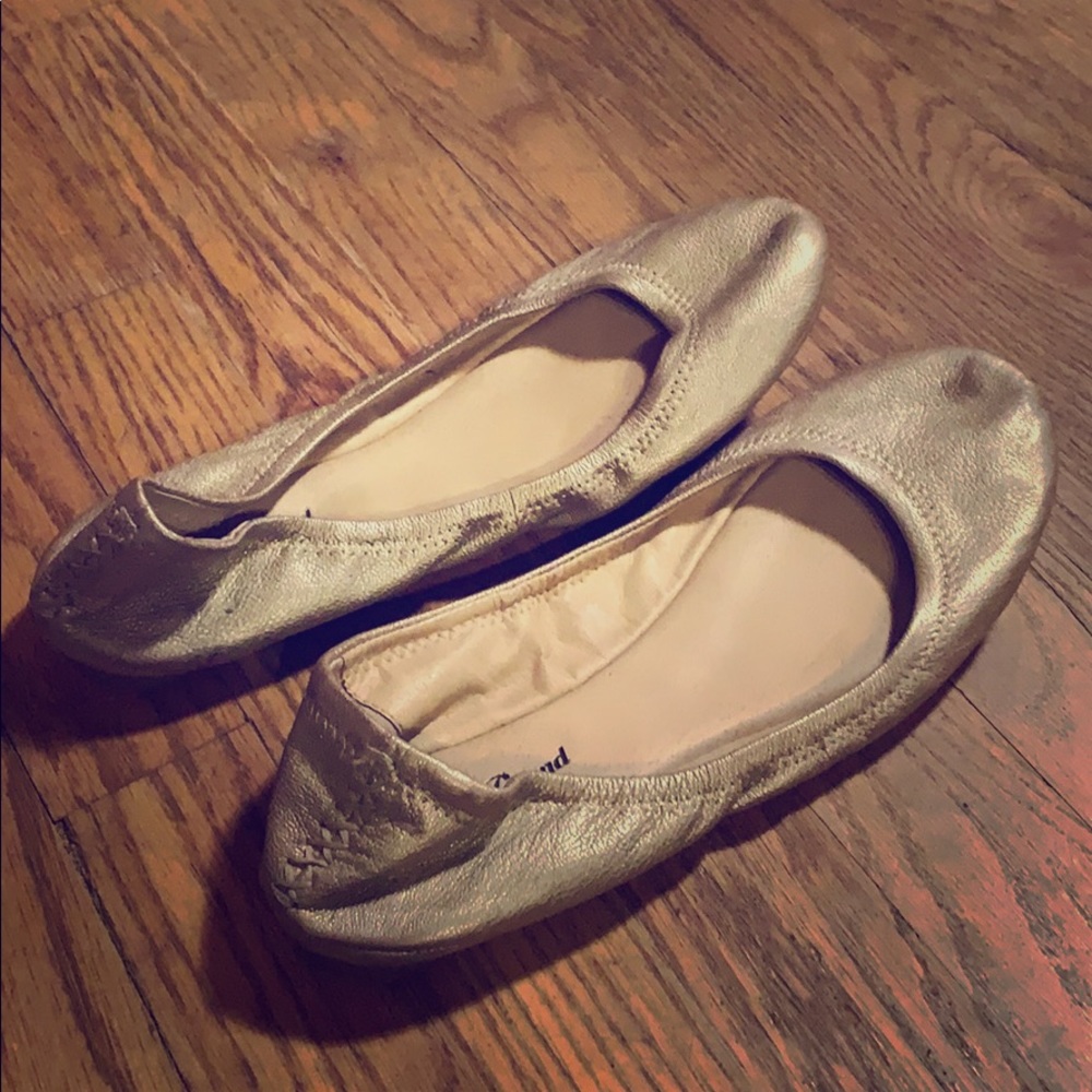 Gold Lucky Brand Ballet Flats